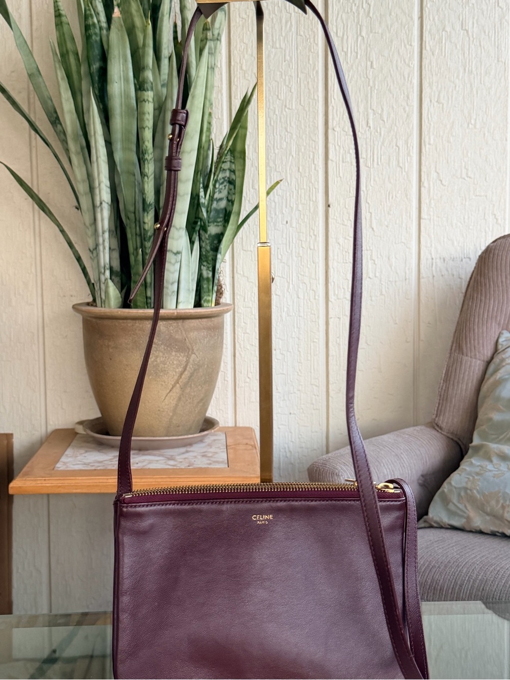 Celine Tripple Zip Crossbody Bag